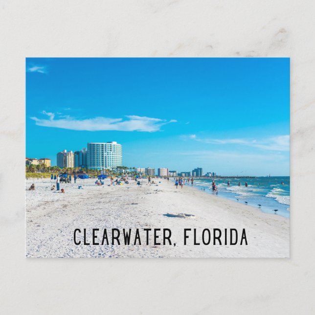 Clearwater Florida Beach Postcard Vykort (Framsida)