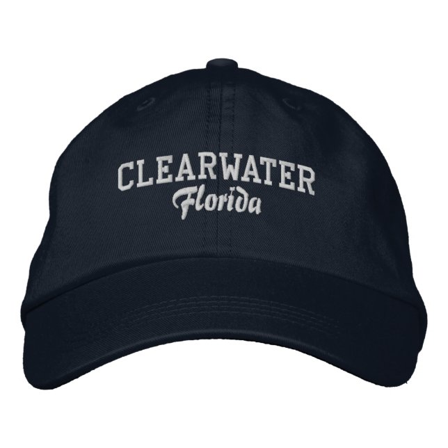 Clearwater Florida Broderad Basebollmössa Keps (Framsida)