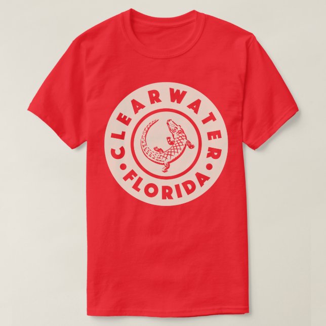 Clearwater Florida Circle Tan T Shirt (Design framsida)