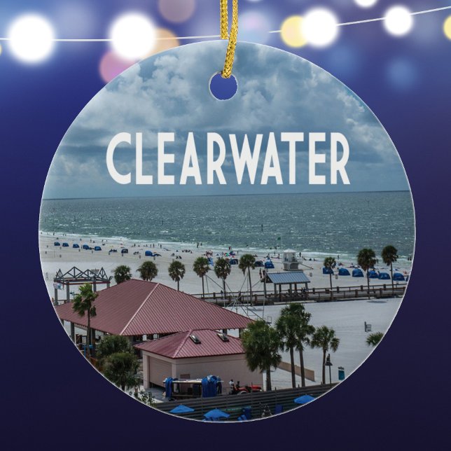 Clearwater Florida-foto av strand Julgransprydnad Keramik (Skapare uppladdad)