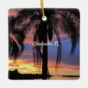 Clearwater, Florida liggande foto Julgransprydnad Keramik