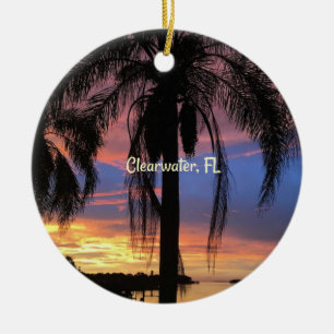 Clearwater, Florida liggande foto Julgransprydnad Keramik