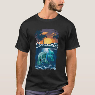 Clearwater Florida Shirt Manatee Gifts För manar W T