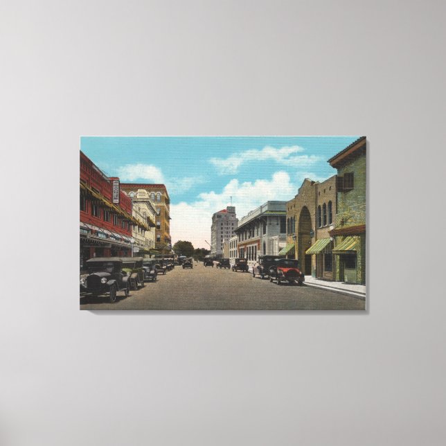 Clearwater, Florida - South View of Ft. Harrison Canvastryck (Framsida)