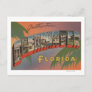 Clearwater, Florida - Stora bokstavsscener Vykort