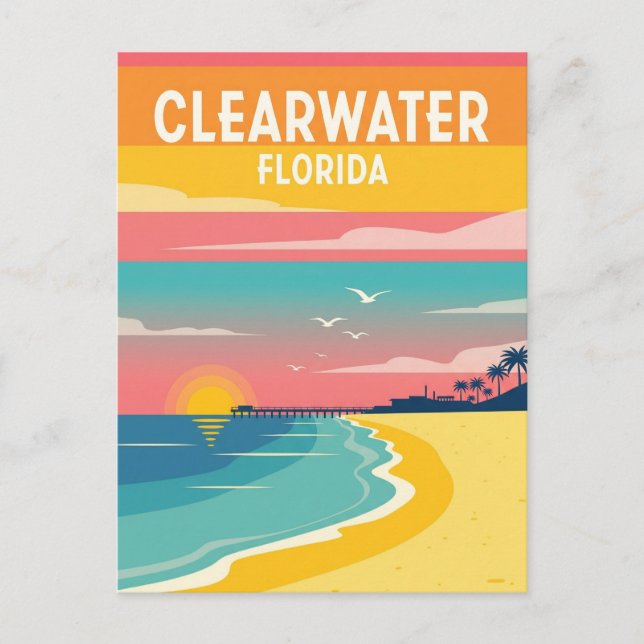 Clearwater Florida Travel Vykort (Framsida)