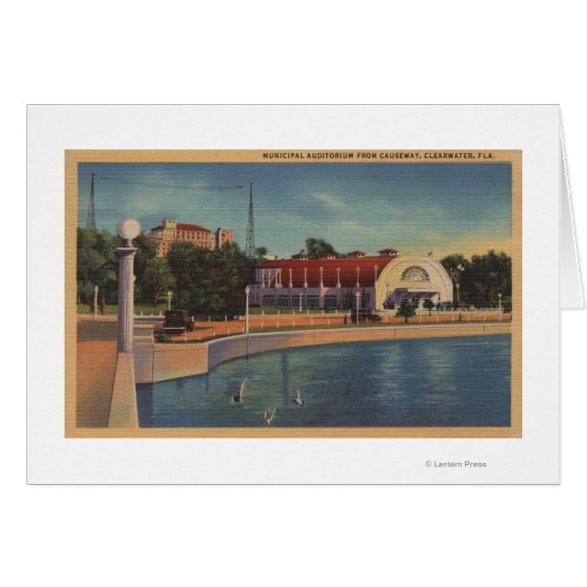 Clearwater, Florida - View of Municipal Hälsningskort (Framsidan Horizontal)