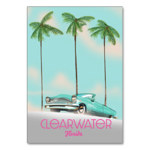 Clearwater Florida vintage stil reseaffisch Bordsnummer