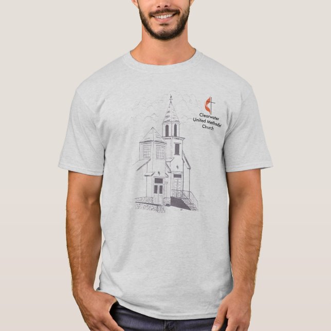 Clearwater Förenade metodistkyrkanutslagsplats Tee Shirt (Framsida)