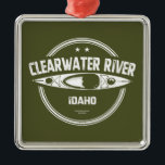 Clearwater River Idaho Kayaking Julgransprydnad Metall<br><div class="desc">Floden Mitten Fork Clearwater in Idaho omfattar floderna Lochsa och Selway samt en del av utforskningsvägen Lewis och Clark längs Lochsa-floden.</div>