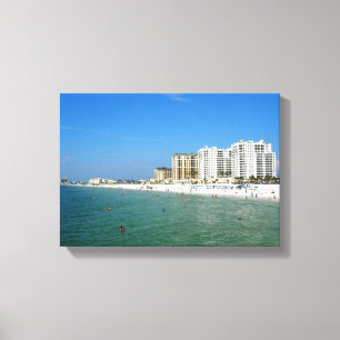 Clearwater strand, Florida Canvastryck