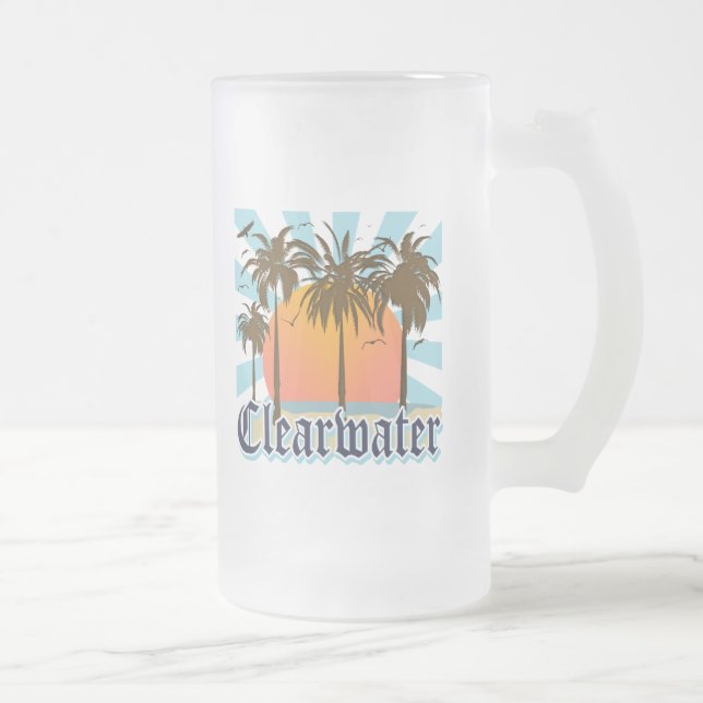 Clearwater strand Florida FLA Frostat Ölglas (Höger)