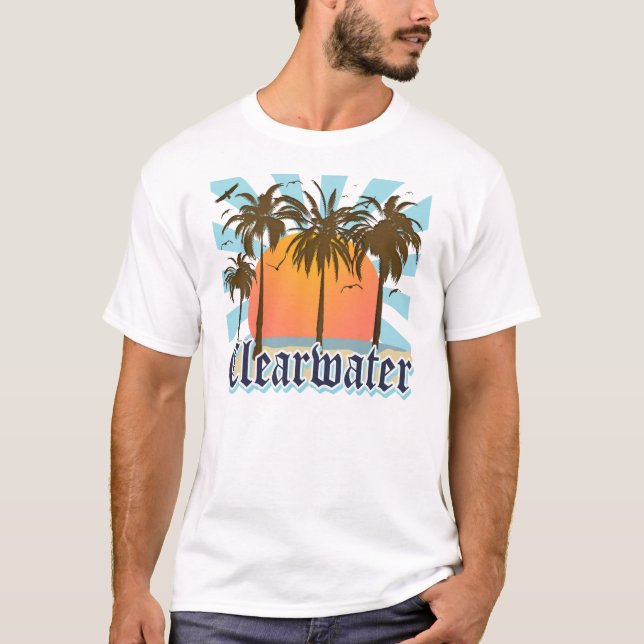 Clearwater strand Florida FLA T Shirt (Framsida)