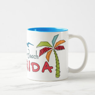 Clearwater strandFlorida artsy handflatan Två-Tonad Mugg