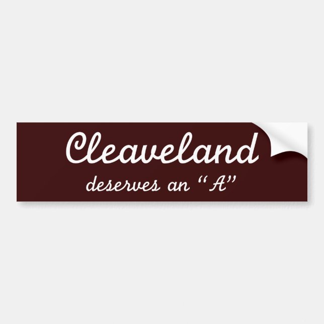 Cleaveland förtjänar "ett A ", Bildekal (Framsidan)