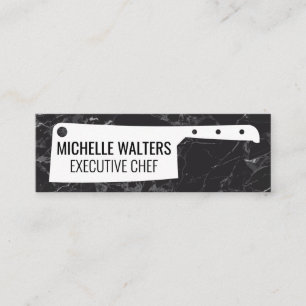 Cleaver Knivar Marble Background Mini Visitkort