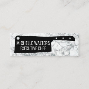 Cleaver Knivar Marble Background Mini Visitkort