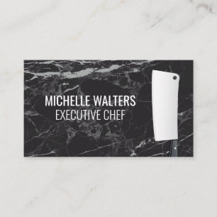Cleaver Knivar Marble Background Visitkort