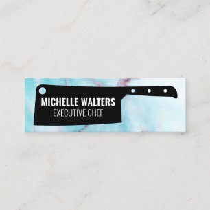 Cleaver Knivar Ocean Granite Background Mini Visitkort