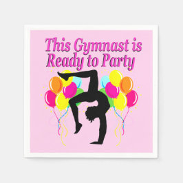 CLEBRATING GYMNASTICS PARTY PAPPRA NAPKINER PAPPERSSERVETT