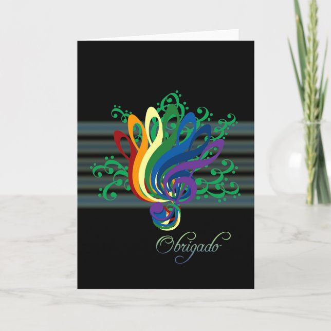 Clef Bouquet Tack på portugisiska Kort (Framsida)