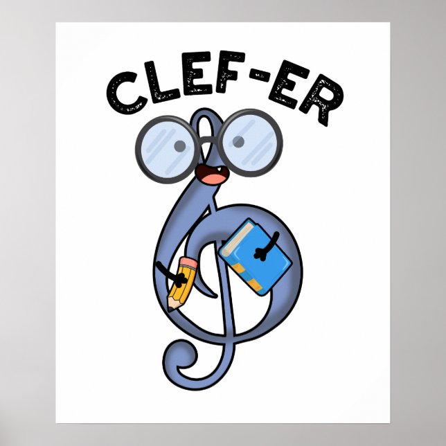 Clef-er Funny Music Pun Poster (Framsidan)