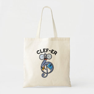 Clef-er Funny Music Pun Tygkasse