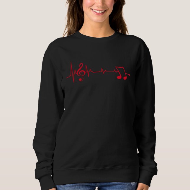 Clef heartbeat  for musician t shirt (Framsida)