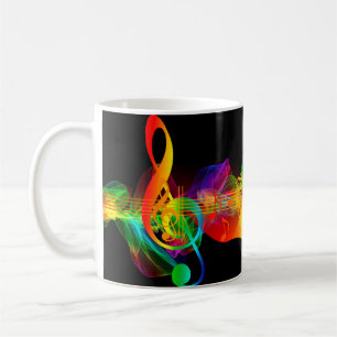 Clef klass kärlek hjärtmusik kaffemugg