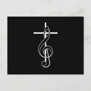 Clef Kor Church Choir Chorus Choral Music Gift Vykort