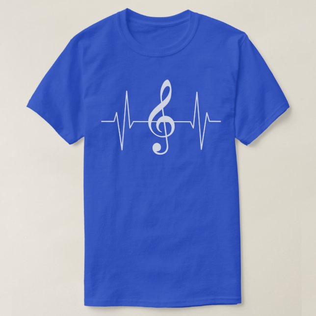 Clef Music Heartslag T Shirt (Design framsida)