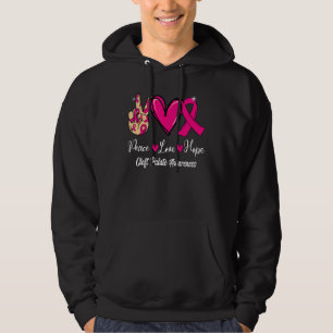 Cleft gom Upplysning Fred Kärlek Hopp Ljusrosa Ri Hoodie