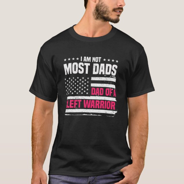 Cleft Lip Palate Pappa American Flagga 4:e juli-Tj T Shirt (Framsida)
