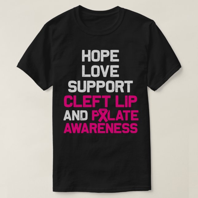 Cleft Palate Lip Fun Disease Strong Awareness Pull T Shirt (Design framsida)