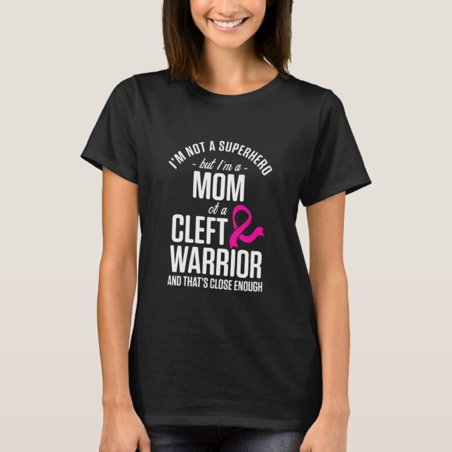 Cleft Palate Lip Mamma Hero Cleft Strong Awareness T Shirt (Framsida)
