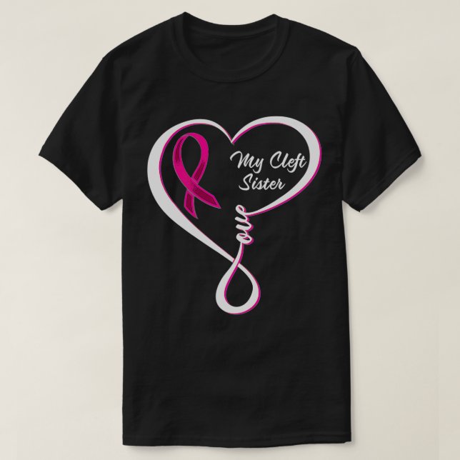 Cleft Palate Lip Sister Cleft Strong Awareness  T Shirt (Design framsida)