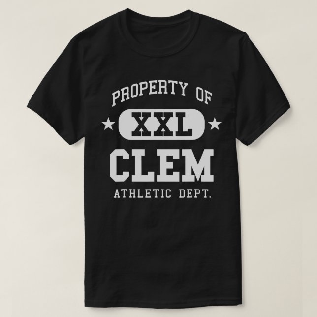 Clem Namn Family School Team Souvenir Funny T Shirt (Design framsida)