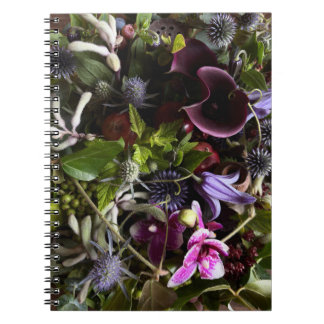 Clematis & Blue Floral Botanical Notebook Anteckningsbok
