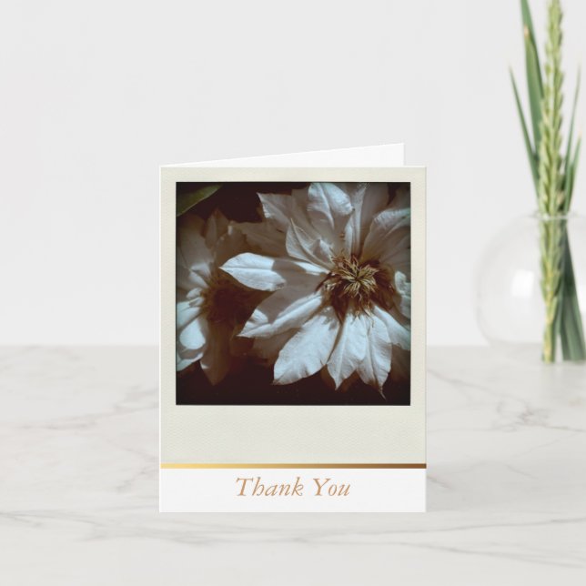 Clematis Floral Photography Tackkort Card (Framsida)