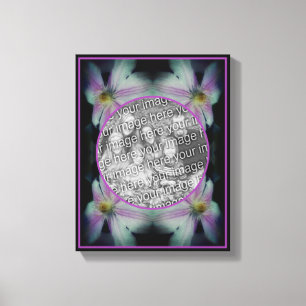 Clematis Flower Petals Ram Skapar ditt eget foto Canvastryck
