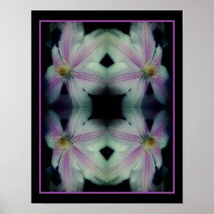Clematis Flower Petals uppåt Abstrakt Poster