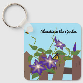 Clematis i Garden Nyckelring