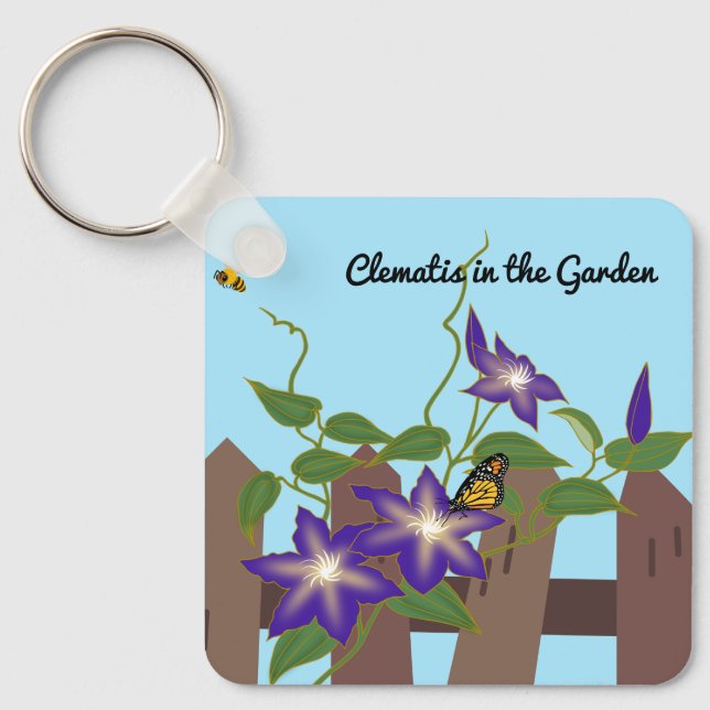 Clematis i Garden Nyckelring (Framsida)