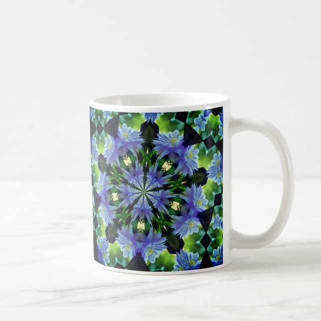 Clematis Kaleidoscope Flower Art Kaffemugg (Höger)