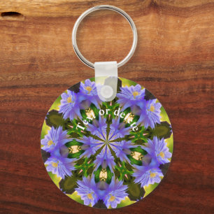 Clematis Kaleidoscope Flower Art Personlig Nyckelring