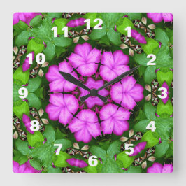 Clematis Kaleidoscope Fyrkantig Klocka