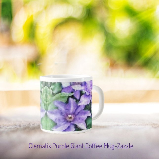 Clematis Lila Jumbo Mugg (Skapare uppladdad)