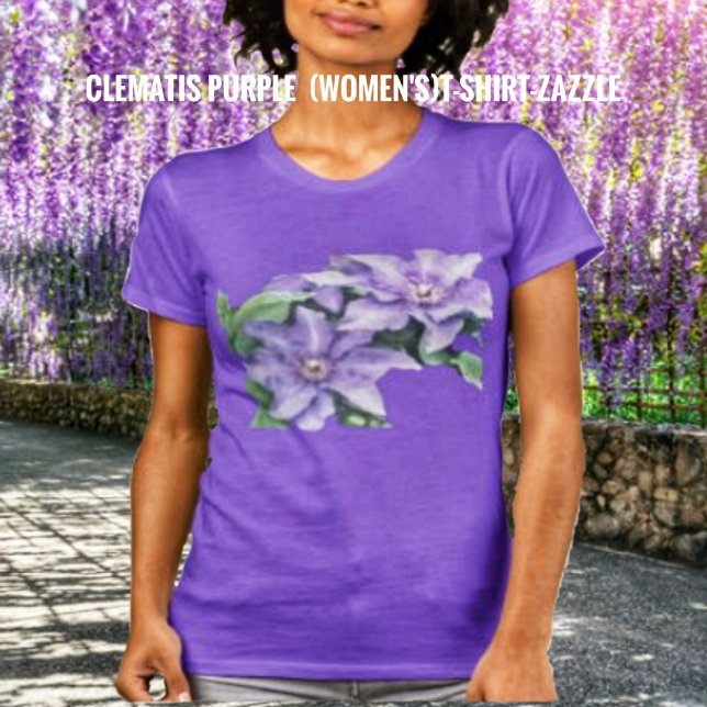 Clematis Lila T Shirt (Skapare uppladdad)