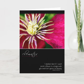 Clematis med det Georgia O'Keeffe citationstecknet Kort