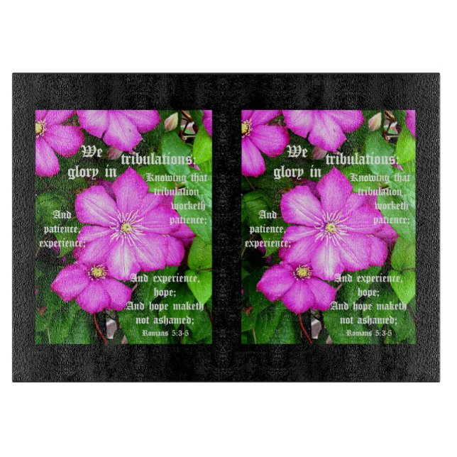 Clematis med romerna 5:3-5 (Framsidan)